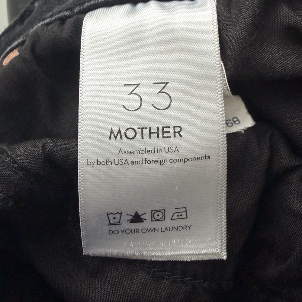 mother the mid rise dazzler ankle skinny black jeans not guilty wash 33 stretchy - Picture 10 of 13